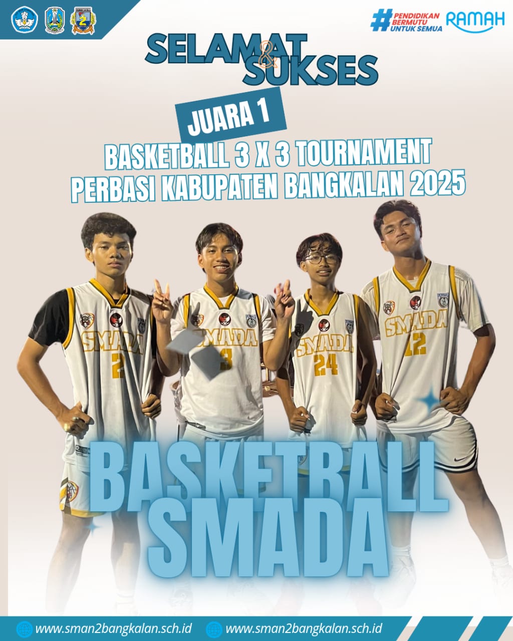 Tim Basket SMADA membuktikan bahwa mereka masih raja di Kabupaten Bangkalan.