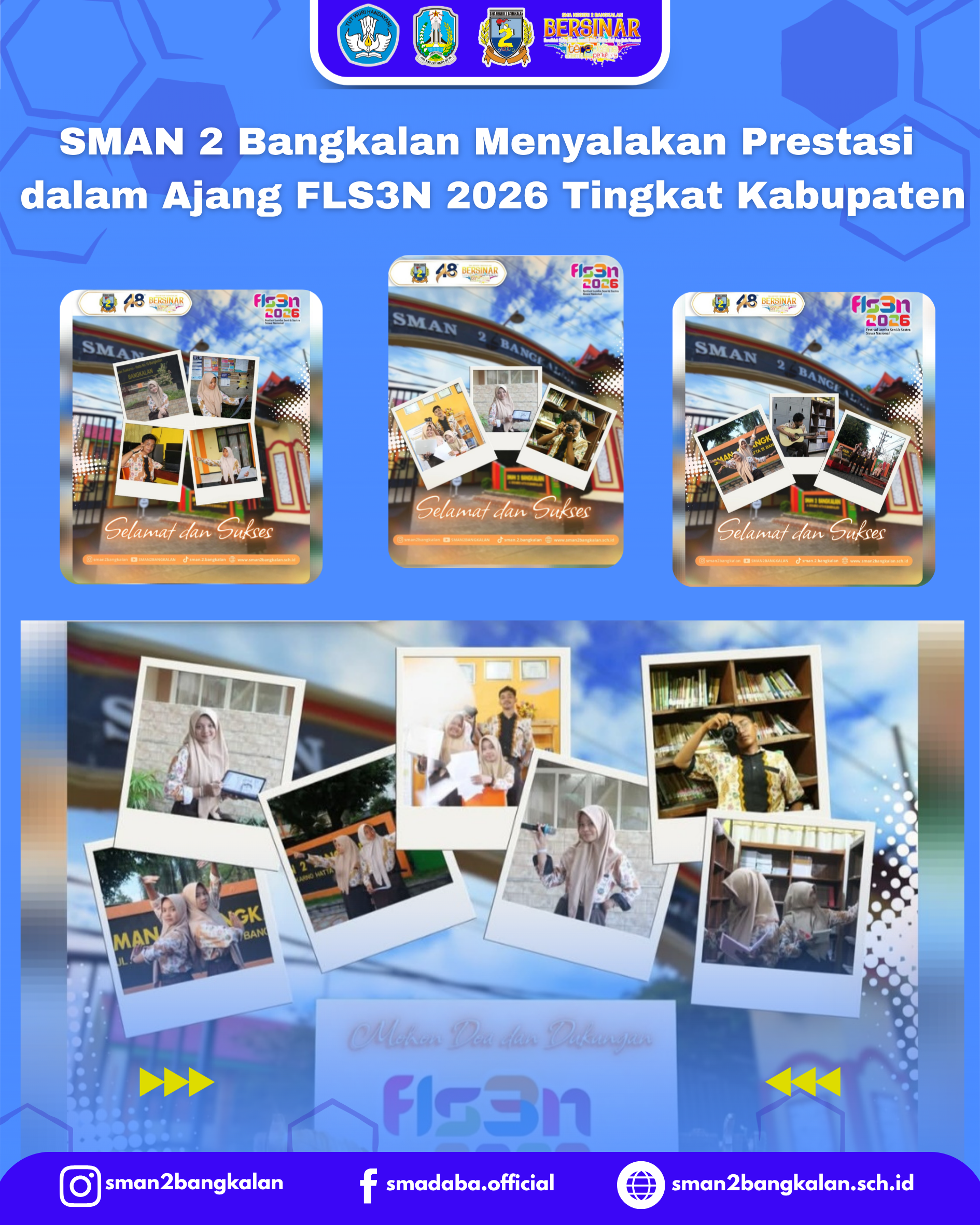 SMAN 2 Bangkalan Menyalakan Prestasi  dalam Ajang FLS3N 2026 Tingkat Kabupaten